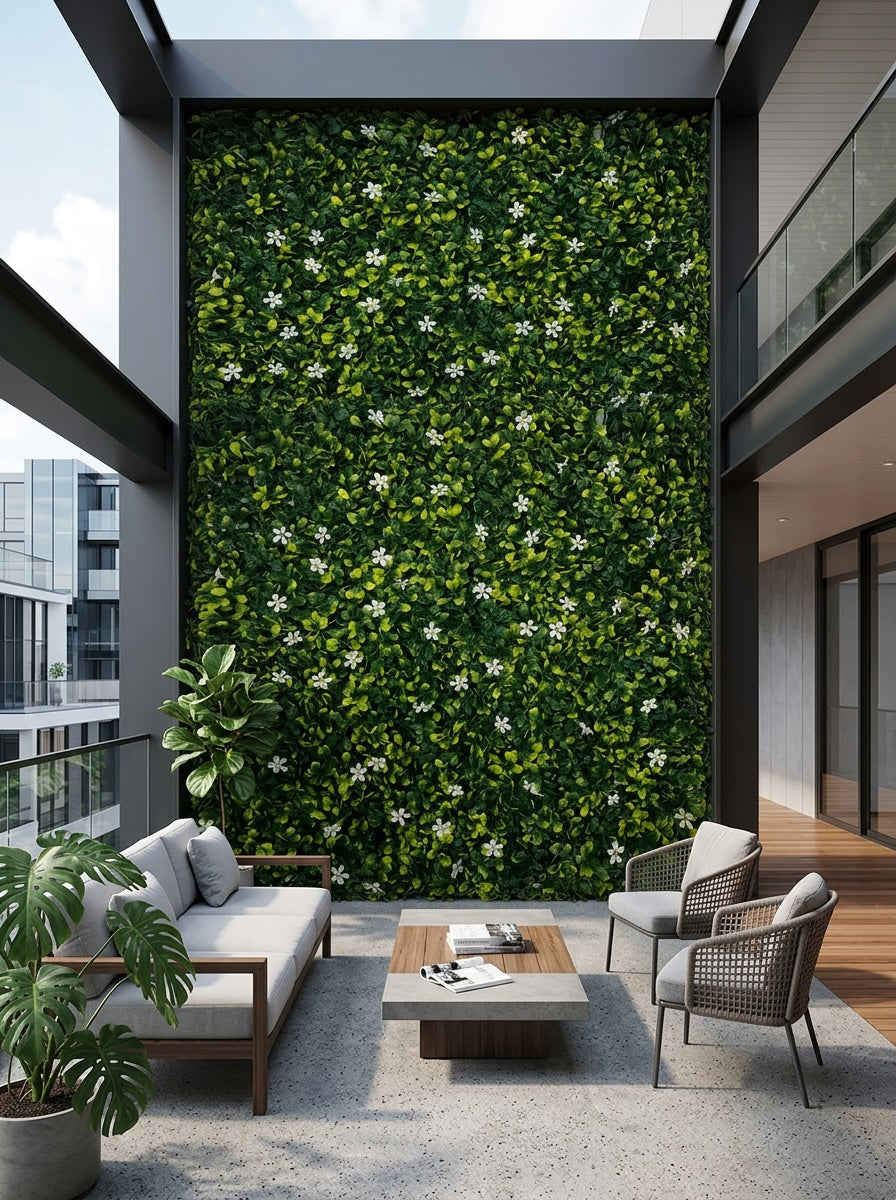 Jasmine Boxwood Artificial Hedge Wall Panel – Premium Green Wall System